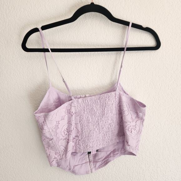 Wild Fable Womens Size Small Light Violet Thin Strap Lace cropped Corset Top NWT - Picture 3 of 4